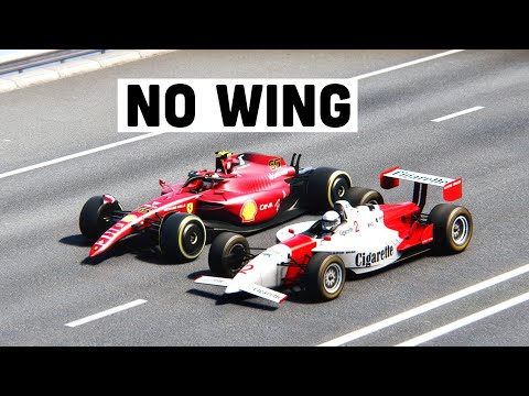 Ferrari F1 2022 NO WING vs IndyCar 1999 at Drag Race 20 KM