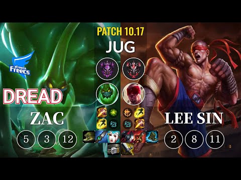 AF Dread Zac vs Lee Sin Jungle - KR Patch 10.17