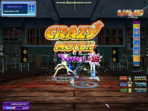 [Audition PVS] Crazy 8 Beat city BPM 120 combo x42 By หนึ่งเยสอยู่
