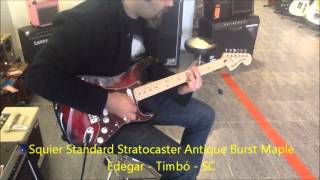 Video thumbnail for Squier Standard Stratocaster Antique Burst Maple - Edegar - Timbó - SC by Good Music Instrumentos Musicais
