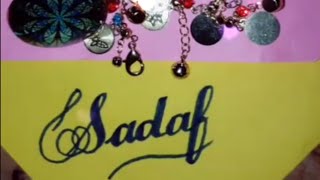 Sadaf name calligraphy whatsapp status