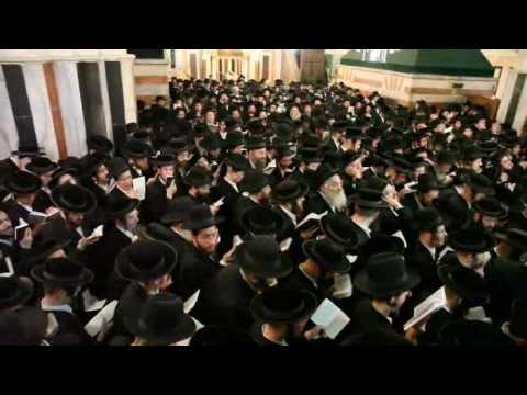 Karliner Rebbe at Tomb of Machpela in Hebron, Israel- האדמור מקרלין במערת המכפלה
