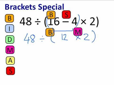 BIDMAS Brackets Special