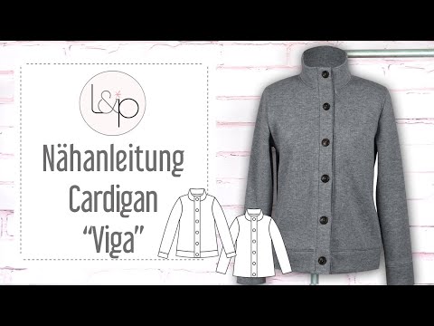 Nähanleitung lillesol Cardigan "Viga" - einen legeren Cardigan mit Knopfleiste nähen