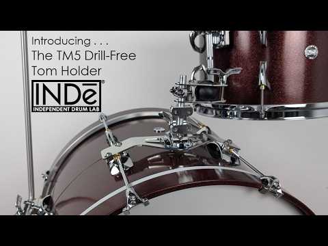 INDe TM5 Drill Free Rail for 22" 10-Lug Bass Drum - 9.5mm Single Gearless Tilter Tom Mount image 3