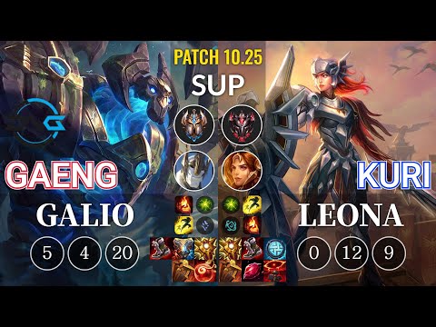 DFM Gaeng Galio vs Kuri Leona Sup - KR Patch 10.25