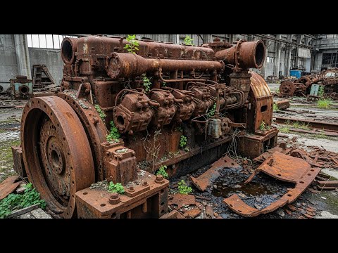Incredible Transformation – Rusty Diesel Engine Repaired and Restored