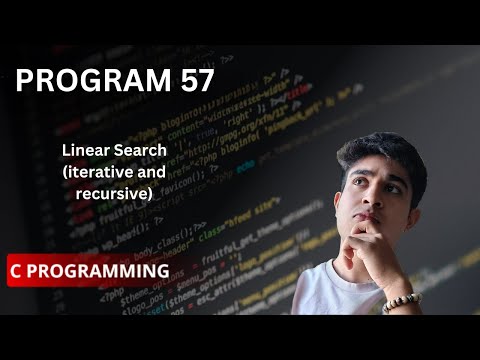 C Program To Implement Linear Search Using Recursion