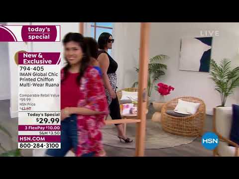 HSN | IMAN Global Chic Summer Fashions 06.11.2022 - 01 AM