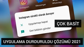UYGULAMA DURDURULDU! SÜREKLİ DURDURULUYOR! ÇÖZÜMÜ!