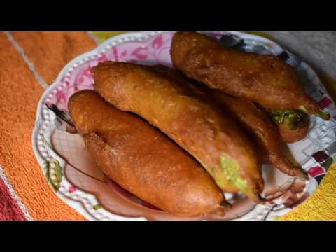 Mirchi Vada, Mirchi Bajji, How to Make Mirchi Vada, Merapakaya Bajji, Mirchi Vada Street Food Style