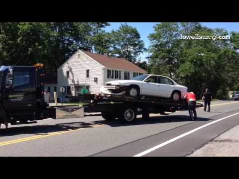 Car versus motorcycle accident, Mammoth Road, Dracut