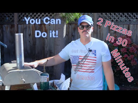 Big Horn Wood Pellet Pizza Oven - How to light a wood burning pizza oven and make pizzas FAST