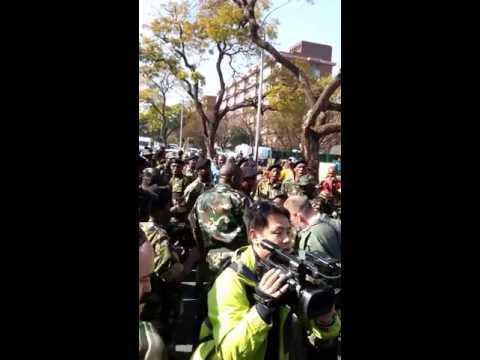 Struggle Songs for Mandela -  Outside Heart Hospital Pretoria. South Africa