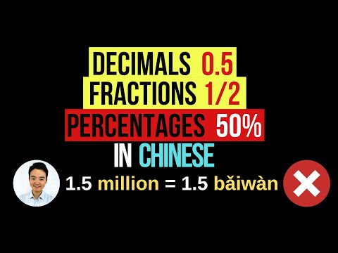 Mandarin Chinese: Percentages in Chinese|Decimals in Chinese|Fractions in Mandarin Chinese(2019)