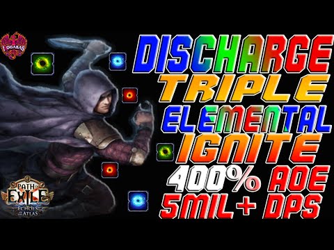 [PoE 3.14 RDY] - TRIPLE ELE IGNITE DISCHARGE TRICKSTER - BUILD GUIDE - MASSIVE DMG & AOE!