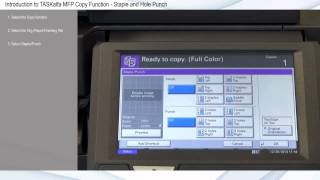How to Copy Staple and Hole Punch with Kyocera Taskalfa MFP