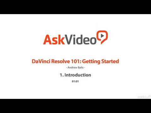Starting Course For DaVinci Re Video