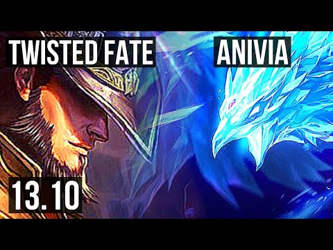 TWISTED FATE vs ANIVIA (MID) | 2/0/12, 1.0M mastery, 300+ games | KR Master | 13.10