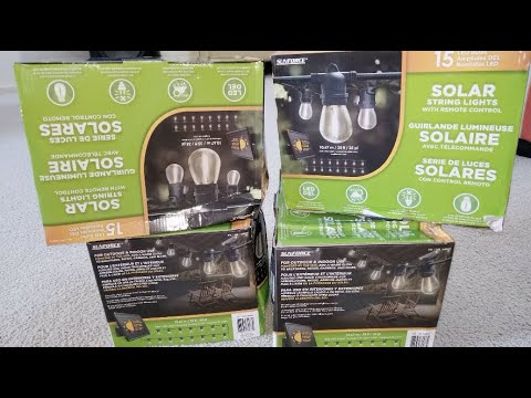 $20 SUNFORCE 35 FT Solar 15 LED String Automatic Lights Rechargeable Battery & Wireless Remote
