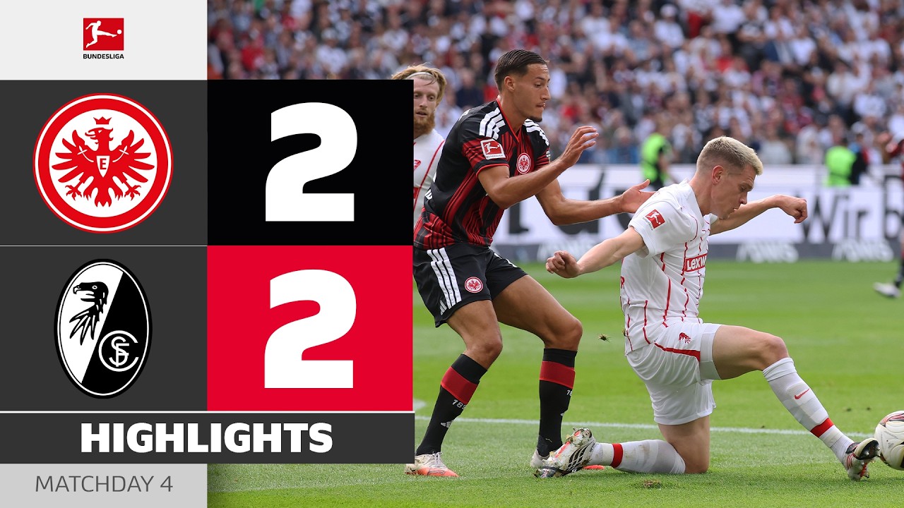 Ebnoutalib Scores Again! | EINTRACHT FRANKFURT - SC FREIBURG | Highlights | Matchday 4 – Bundesliga