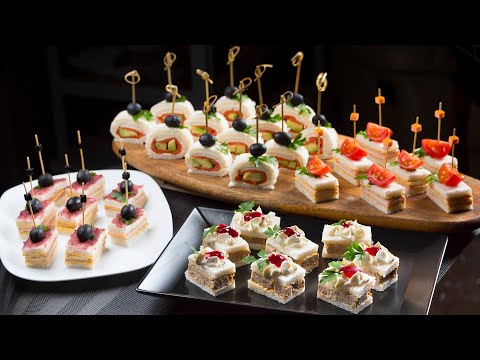 ASMR Tramezzino recipes, Prosciutto Cotto ham, salmon, pate