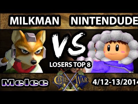 Civil War VI - Nintendude (Ice Climbers) Vs. Milkman (Fox) - Losers Top 8