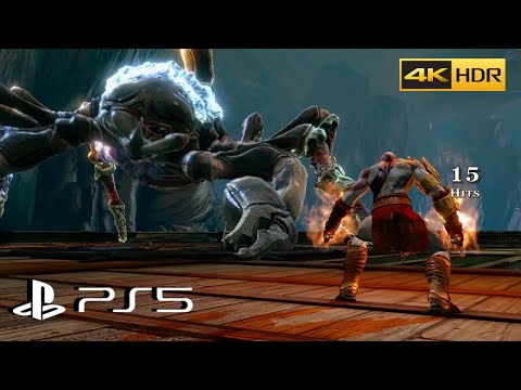 God of War 3 Remastered - Kratos Vs Boreas (Scorpion) Boss Fight | 4K HDR 60 FPS