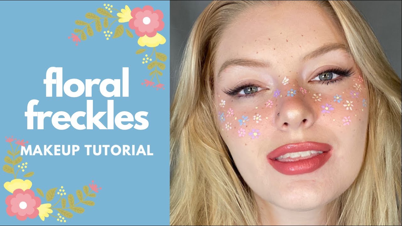 FLORAL FRECKLES MAKEUP TUTORIAL | looks by lottie