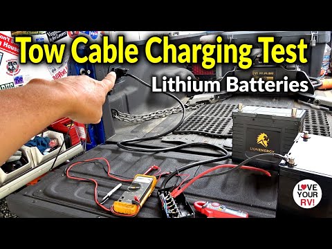 7 Pin Tow Cable Charging Tests using Lithium RV Batteries - 2018 Ram 3500 6.7L Cummins Diesel Truck