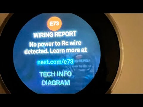 How to Fix Nest Thermostat Error E73 (No Power to RC Wire Detected), FnF870