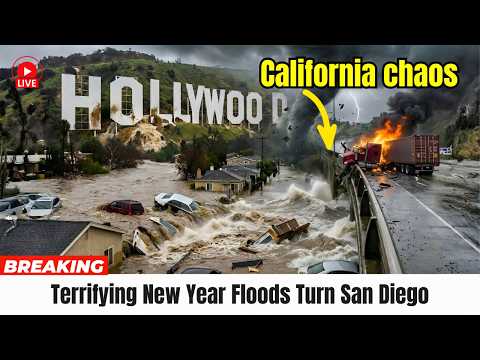 1 Minute Ago: Chaos as New Year Flash Floods Drown California, USA and Turn Highways into Rivers