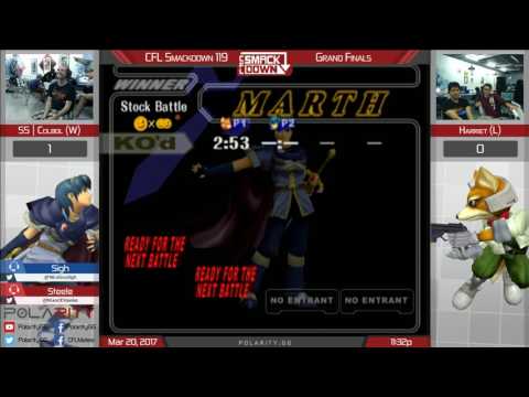 CFL Smackdown 119 Melee - SS Colbol (Marth, Fox) vs Harriet (Fox) - Grand Finals
