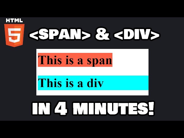 Span Tag In Javascript Understanding HTML Span and Div Tags in Just 4 Minutes | Magica