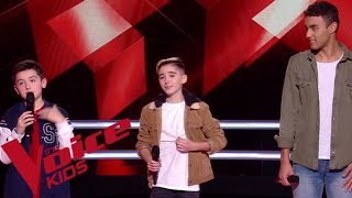 Maître Gims &amp; Maluma - Hola Señorita | Maxime vs Tony vs Abdellah | The Voice Kids France...