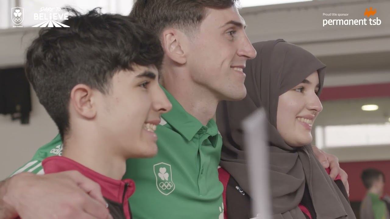 Olympic Medallist Boxer Aidan Walsh visits a boxing club and school in Donegal with Dare to Believe