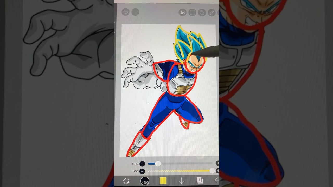 Drawing Vegeta from Dragon Ball✨🔥