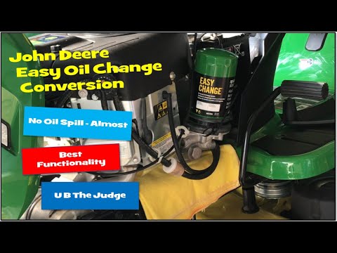John Deere Easy Oil Change Conversion with No Oil Spill (Almost) @DIY Boomers