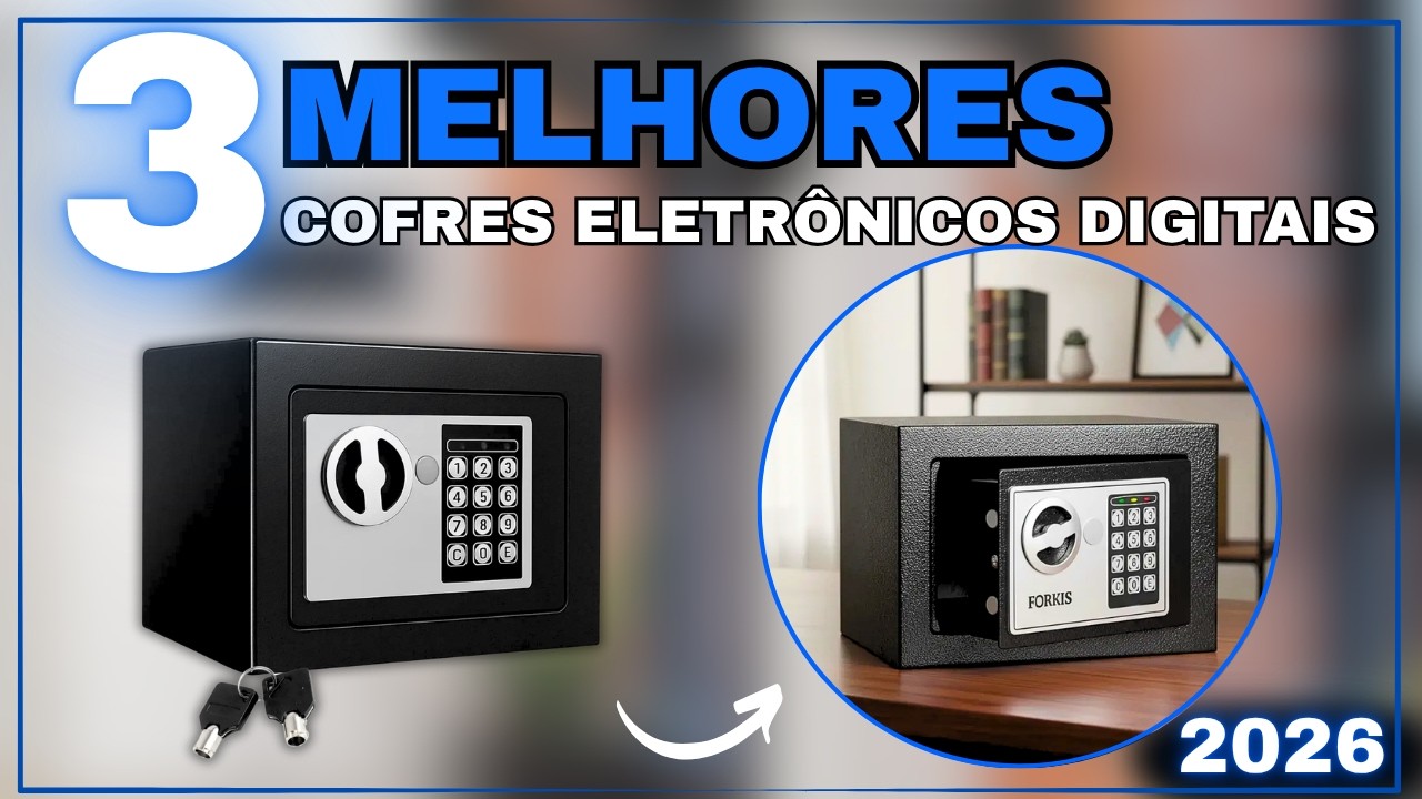 TOP3 Cofres Eletrônicos Digitais 2026: Contelux 31x20x20, Forkis FK-CF007 ou Giant Innovation