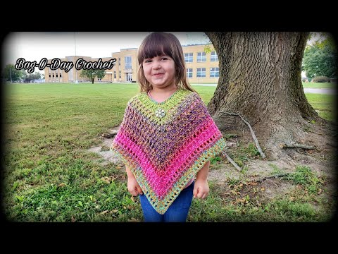 How To Crochet A Poncho | The Queen's Poncho | Child/Adult Poncho | Bagoday tutorial #633