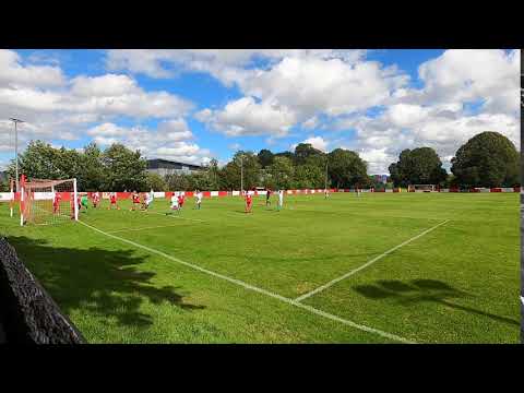 Ty Deacon scores Aylesbury United's first goal against Risborough Rangers