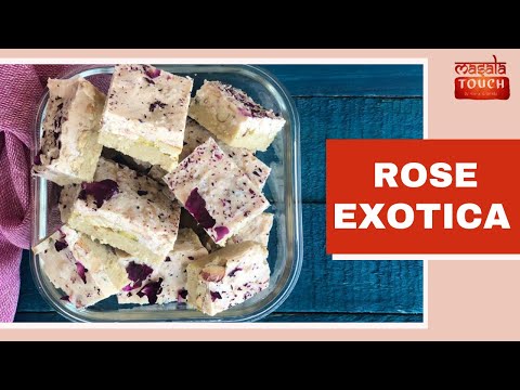 Rose Exotica Sweet | Easy Dry Fruit Sweet | White Chocolate Dry Fruit Fudge