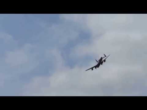Lancaster fly-by Oosterbeek memorial 4th May 2014