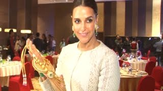 Hot Or Not: Neha Dhupia Tries Jewellery Pieces At GNRJIA Jury Meet