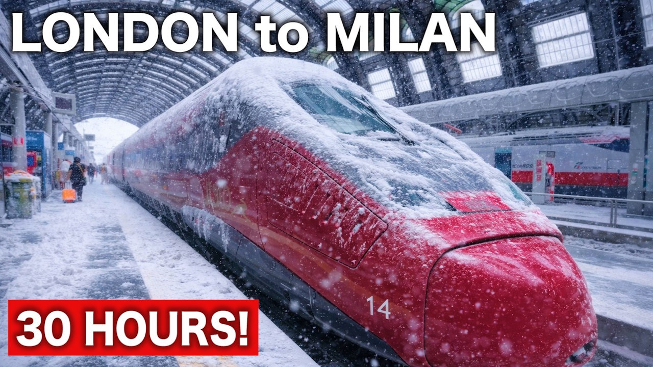 🇬🇧🇮🇹2 DAYS London to Italy by Train in Winter | Bernina Express (London→Milan)