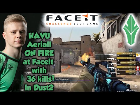 HAVU Aerial ON FIRE at Faceit with 36 kills in Dust2