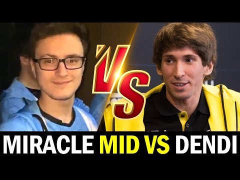 MIRACLE mid vs DENDI — M-GOD vs LEGEND Dota2