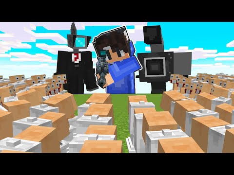 Habitat Gaming - SKIBIDI CAMERAMAN vs 1000 TOILETS in Minecraft PE