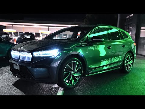 Skoda Enyaq iV 80X Sportline 2022 | Interior Exterior Lights at Night