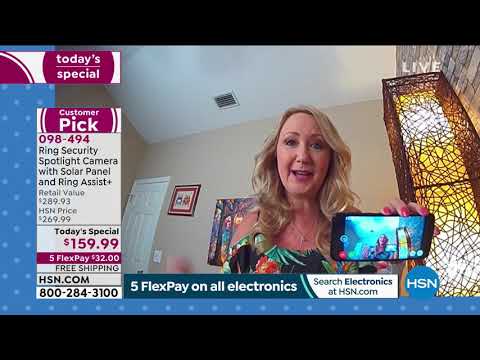 Ring Security Spotlight Camera with Solar Panel and Ring...